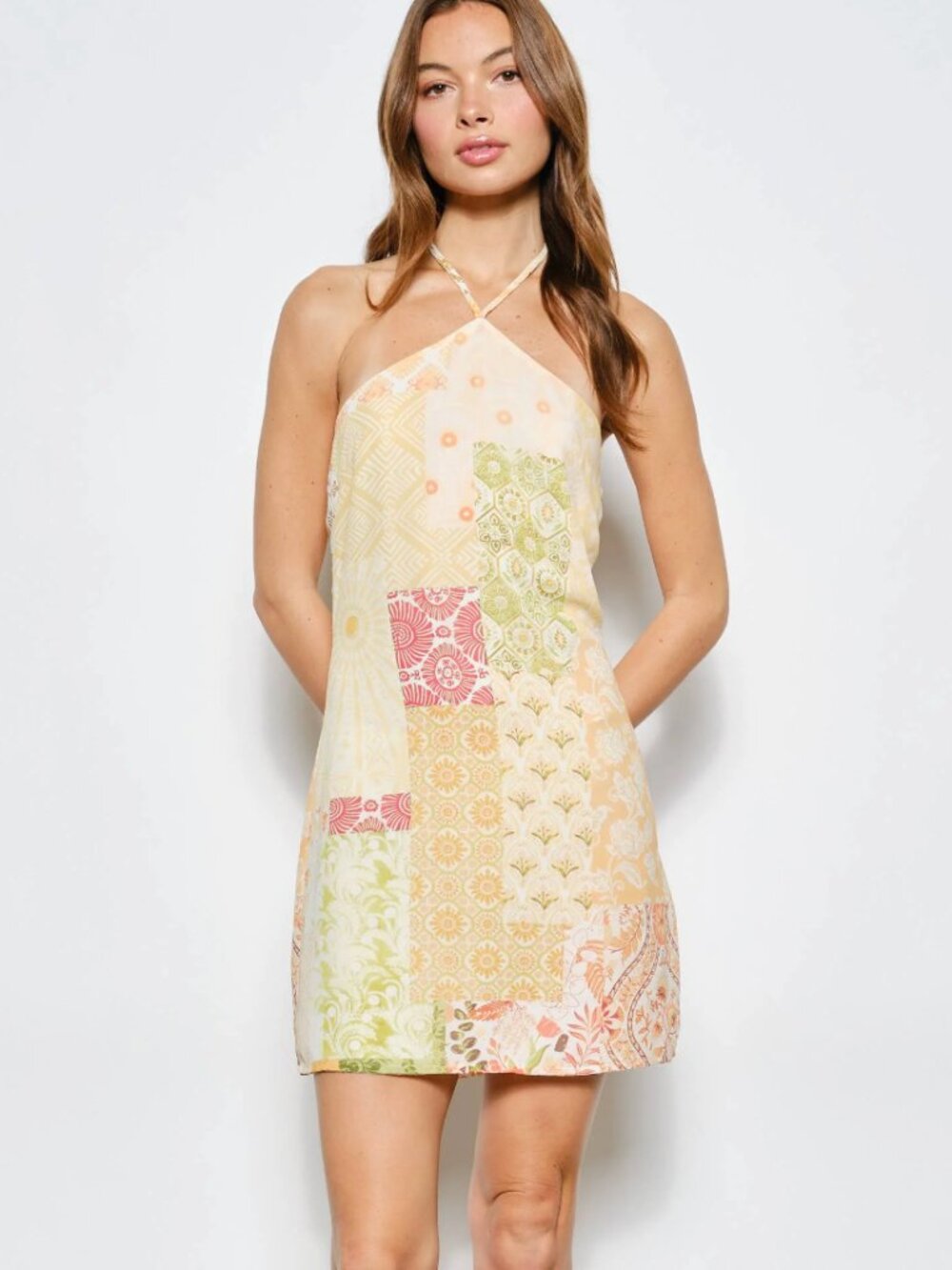 PRETTY GARBAGE AVENNA PATCHWORK DRESS